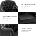 Sillón barril con respaldo capitoné y patas de madera