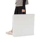Mesa plegable de plástico de 4 pies de altura ajustable que se dobla por la mitad - Blanca