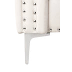 Sofá Chesterfield de terciopelo de 82" con brazos cuadrados capitonados y 2 cojines decorativos