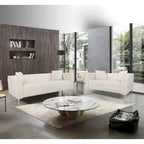 Sofá Chesterfield de terciopelo de 82" con brazos cuadrados capitonados y 2 cojines decorativos
