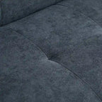 Sofá Chesterfield de terciopelo de 82" con brazos cuadrados capitonados y 2 cojines decorativos
