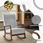 Conjunto de mecedora con otomana - Gris