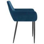 Sillas de comedor tapizadas con patas de metal, juego de 2 – Terciopelo, 55.88 x 55.88 x 78 cm