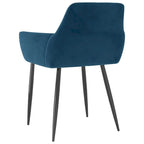 Sillas de comedor tapizadas con patas de metal, juego de 2 – Terciopelo, 55.88 x 55.88 x 78 cm