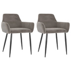 Sillas de comedor tapizadas con patas de metal, juego de 2 – Terciopelo, 55.88 x 55.88 x 78 cm