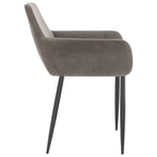 Sillas de comedor tapizadas con patas de metal, juego de 2 – Terciopelo, 55.88 x 55.88 x 78 cm