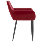 Sillas de comedor tapizadas con patas de metal, juego de 2 – Terciopelo, 55.88 x 55.88 x 78 cm