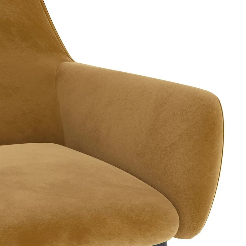 Sillas de comedor tapizadas con patas de metal, juego de 2 – Terciopelo, 55.88 x 55.88 x 78 cm