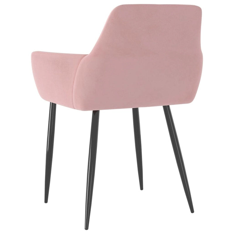 Sillas de comedor tapizadas con patas de metal, juego de 2 – Terciopelo, 55.88 x 55.88 x 78 cm
