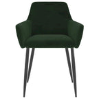 Sillas de comedor tapizadas con patas de metal, juego de 2 – Terciopelo, 55.88 x 55.88 x 78 cm