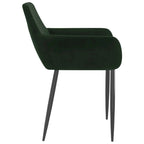 Sillas de comedor tapizadas con patas de metal, juego de 2 – Terciopelo, 55.88 x 55.88 x 78 cm
