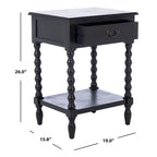 Mesa auxiliar de granja con cajón y estante inferior - 19 pulgadas de ancho x 16 de profundidad x 26 de alto
