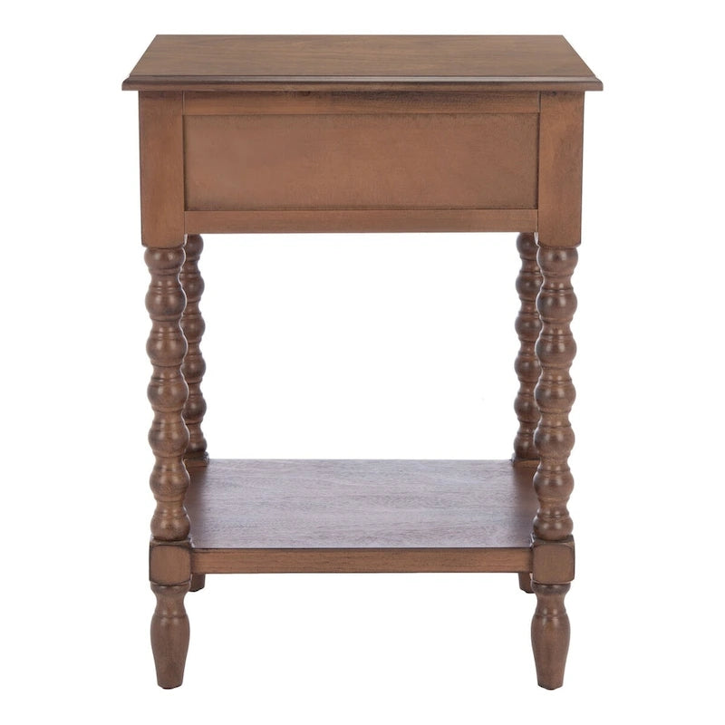Mesa auxiliar de granja con cajón y estante inferior - 19 pulgadas de ancho x 16 de profundidad x 26 de alto