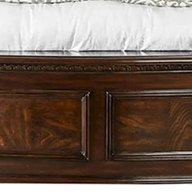 Marco de cama de madera tamaño King - Marrón