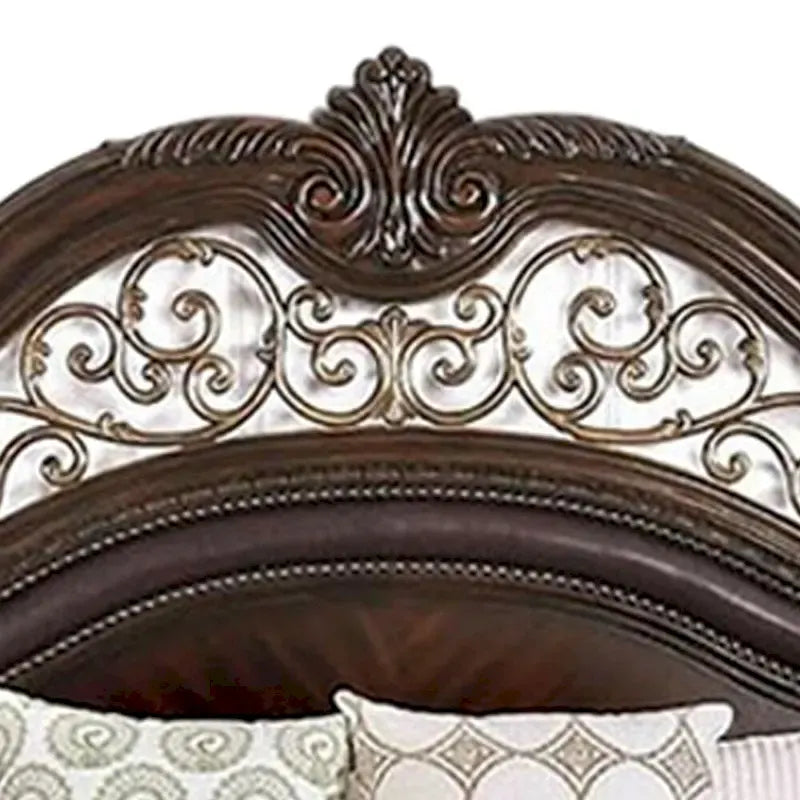 Marco de cama de madera tamaño King - Marrón