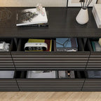 Cómoda baja de 6 cajones y soporte para TV
