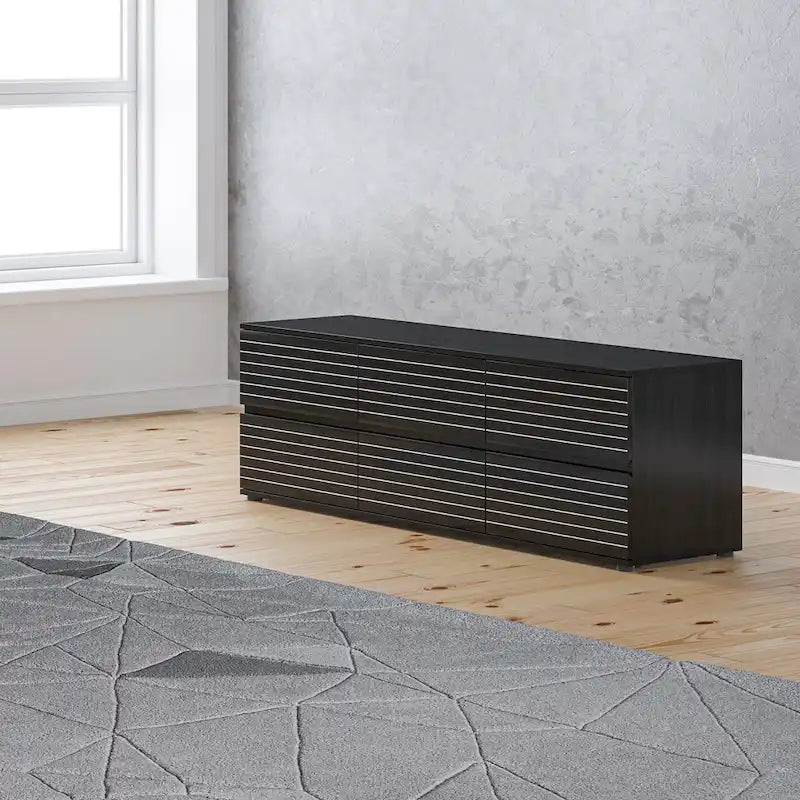 Cómoda baja de 6 cajones y soporte para TV