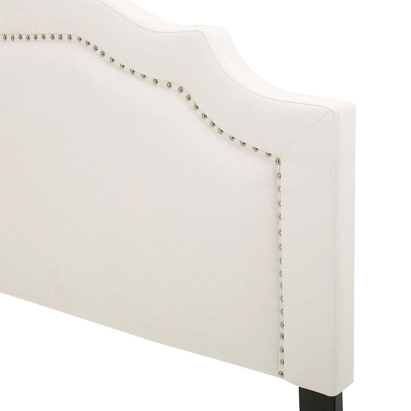 Cabecero tapizado Queen/Full de 62" con detalles de tachuelas