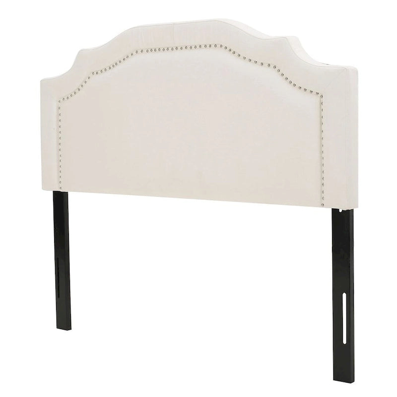 Cabecero tapizado Queen/Full de 62" con detalles de tachuelas