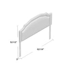 Cabecero tapizado Queen/Full de 62" con detalles de tachuelas
