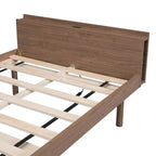Marco de cama de plataforma doble con cabecero USB