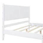 Cama de plataforma tamaño queen con cabecero de madera