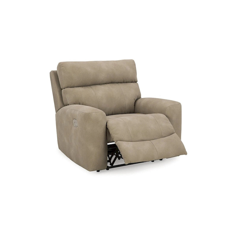 Sillón reclinable eléctrico con reposacabezas ajustable - Beige