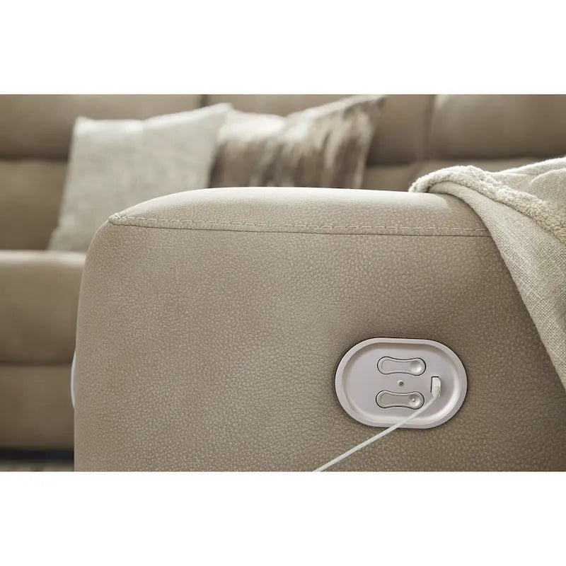 Sillón reclinable eléctrico con reposacabezas ajustable - Beige