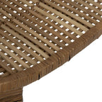 Sillón de ratán tejido a mano con patas de metal