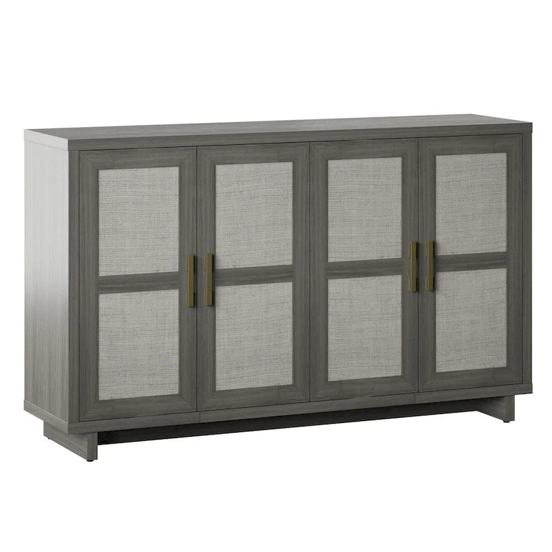 Aparador de estilo costero con puertas de paneles de lino