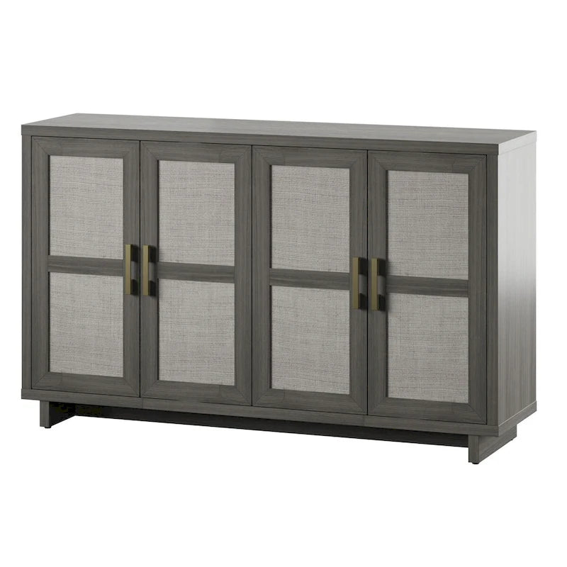 Aparador de estilo costero con puertas de paneles de lino