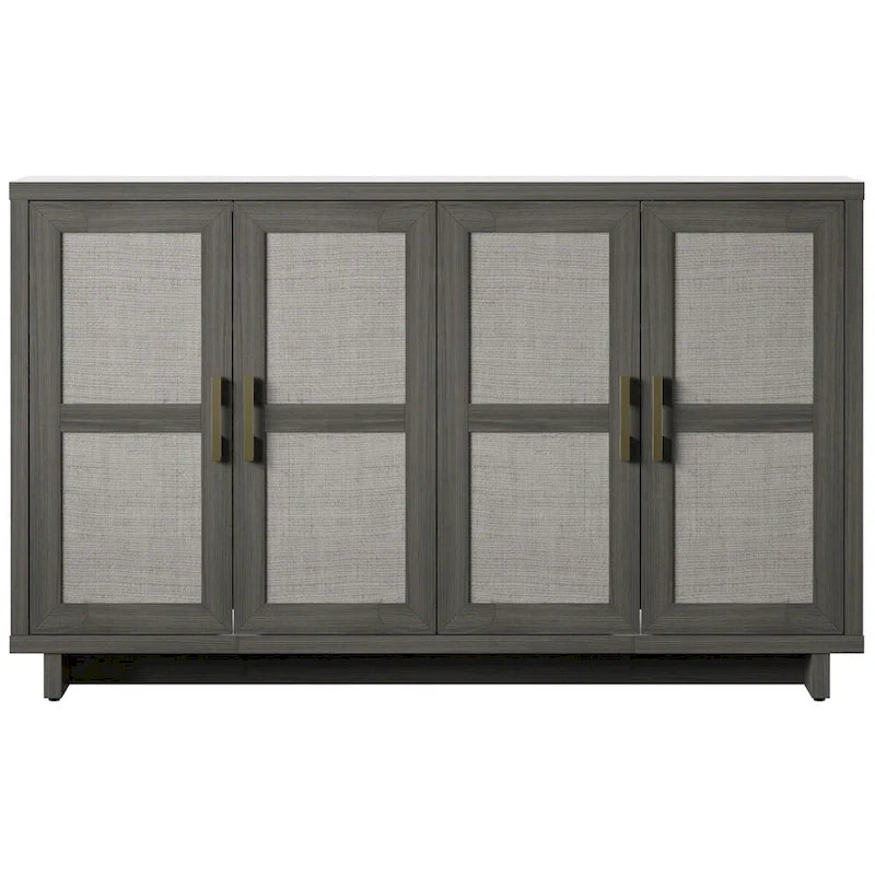 Aparador de estilo costero con puertas de paneles de lino