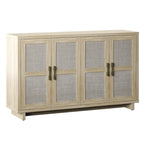 Aparador de estilo costero con puertas de paneles de lino