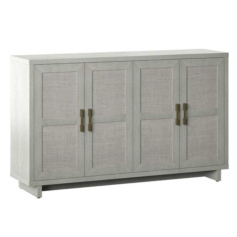 Aparador de estilo costero con puertas de paneles de lino