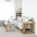 Natural Single Top A-Frame Accent Table