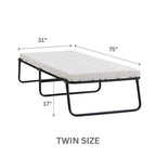 Cama plegable para invitados con colchón de espuma de gel