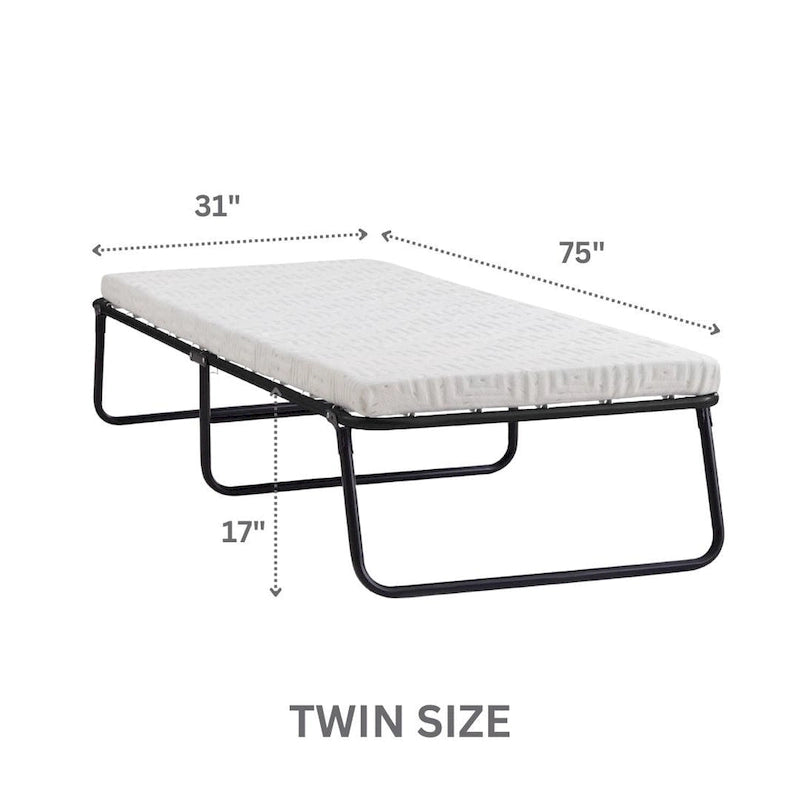 Cama plegable para invitados con colchón de espuma de gel