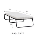 Cama plegable para invitados con colchón de espuma de gel