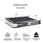 Cama plegable para invitados con colchón de espuma de gel