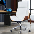 Silla ejecutiva de oficina con respaldo alto y ruedas