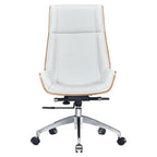 Silla ejecutiva de oficina con respaldo alto y ruedas