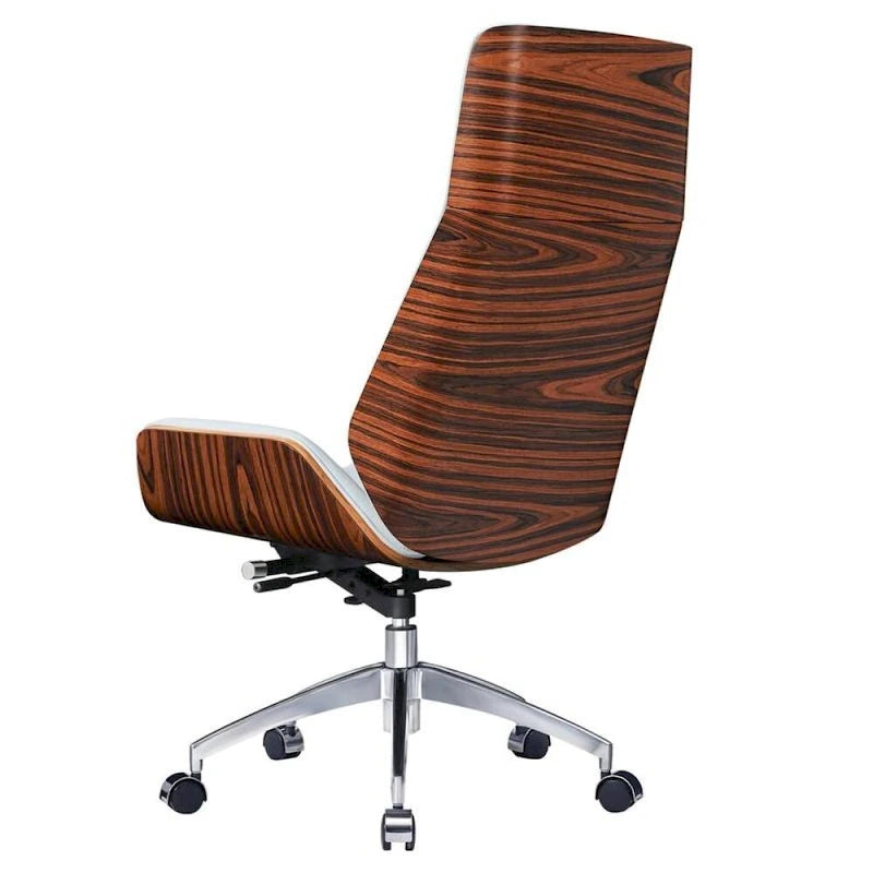 Silla ejecutiva de oficina con respaldo alto y ruedas