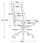 Silla ejecutiva de oficina con respaldo alto y ruedas