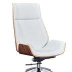 Silla ejecutiva de oficina con respaldo alto y ruedas
