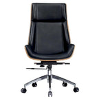 Silla ejecutiva de oficina con respaldo alto y ruedas