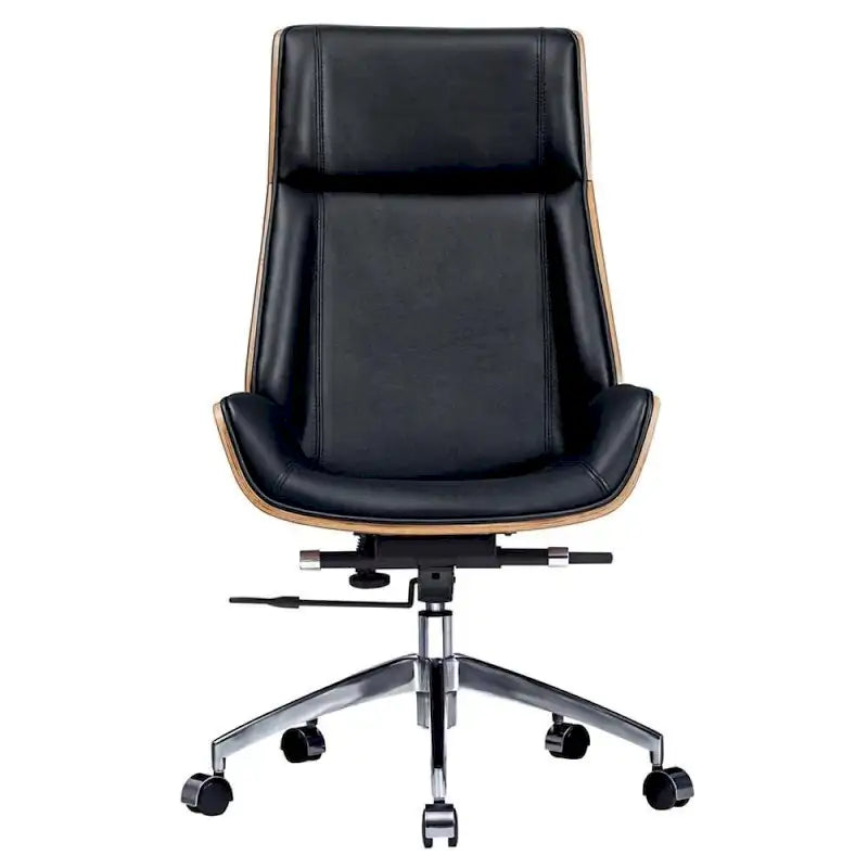 Silla ejecutiva de oficina con respaldo alto y ruedas