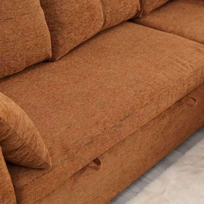 Sofá Seccional Modular con Almacenamiento y Función Reclinable