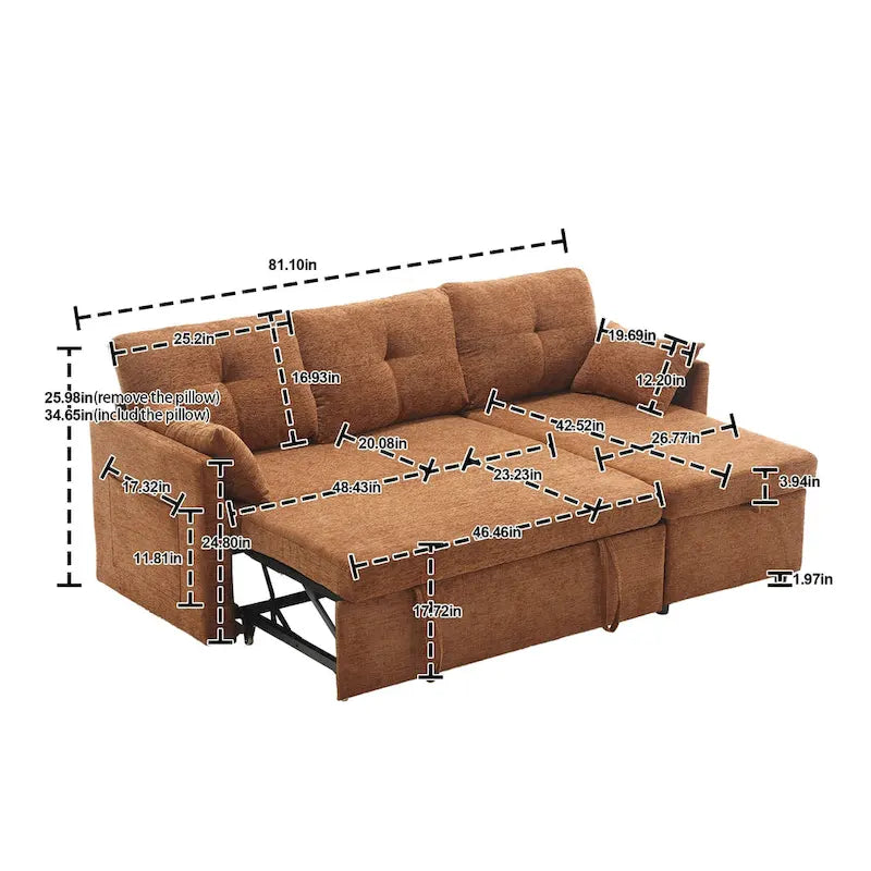 Sofá Seccional Modular con Almacenamiento y Función Reclinable