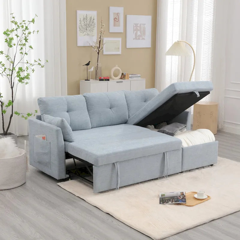 Sofá Seccional Modular con Almacenamiento y Función Reclinable