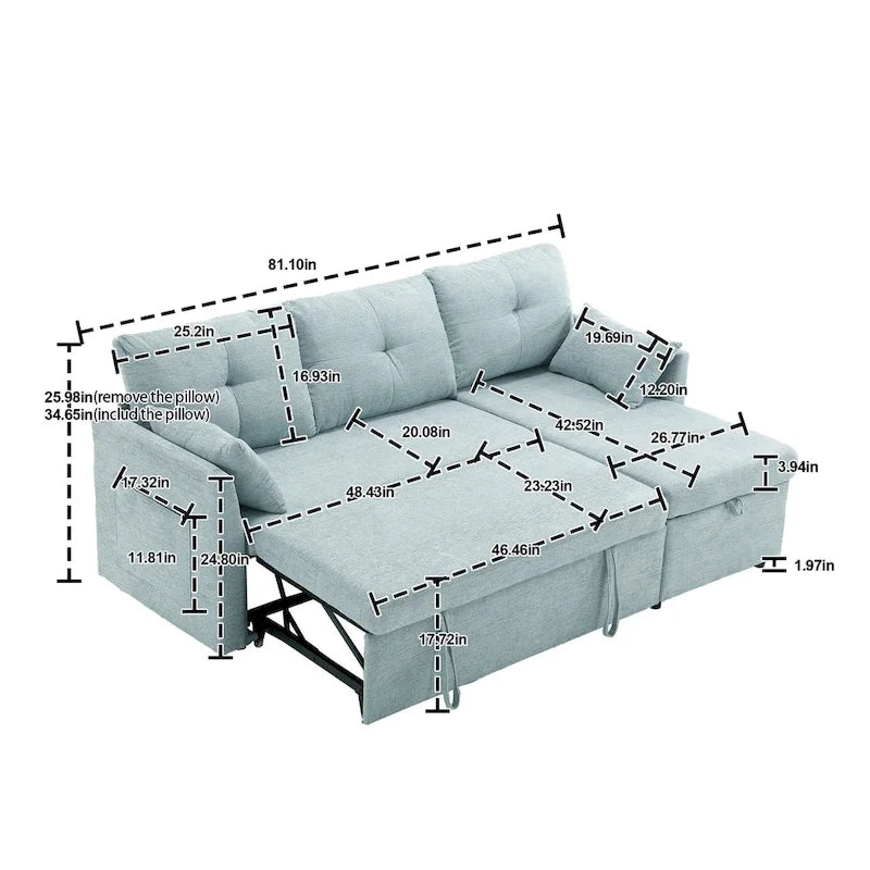 Sofá Seccional Modular con Almacenamiento y Función Reclinable